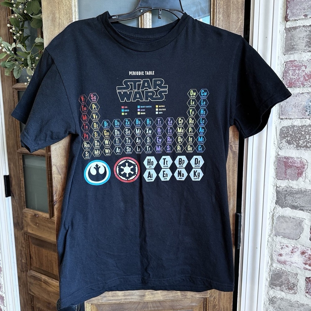 Star Wars Periodic Table‎ T Shirt S Black Mad Engine